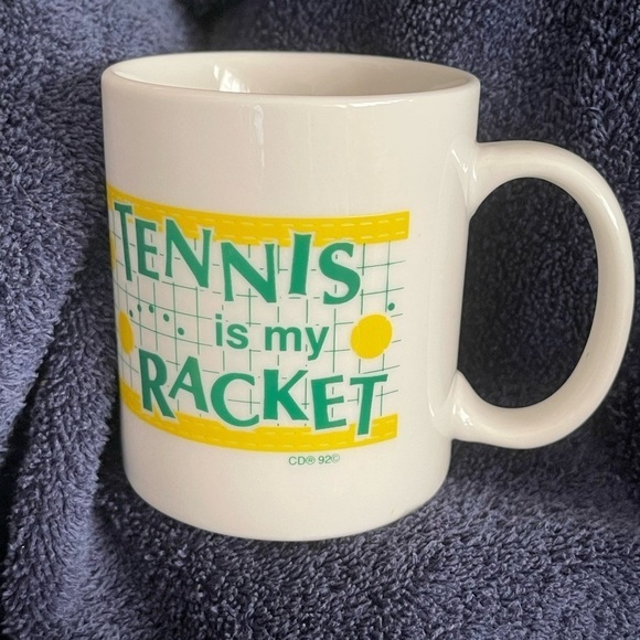 CD 1992 - Vintage - Tennis Is My Racket - Mug - Picture 1 of 5
